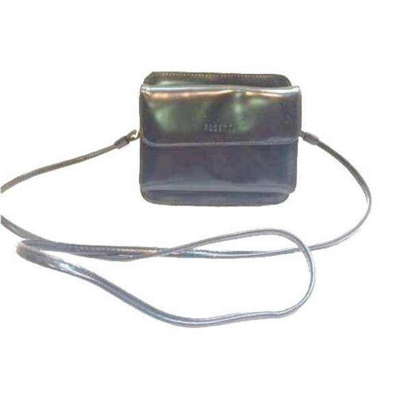 Rosetti Faux Leather Vinyl Handbag Shoulder Small Black Bag Crossbody Organizer - Picture 1 of 9